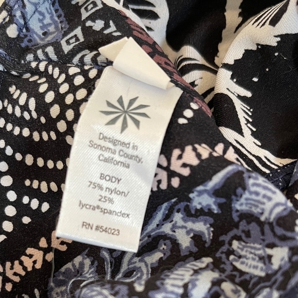 ATHLETA Long Nylon/Spandex Running/Exercise Tights: Floral Print: MEDIUM; NWOT! - Picture 6 of 7
